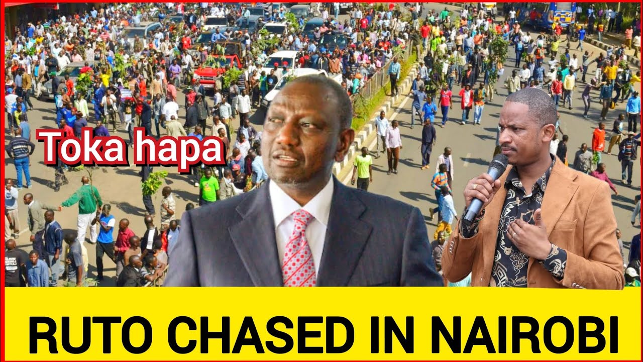 Ruto must go chants! Ruto heckled and chased in Nairobi today by angy hustlers over fake promises 