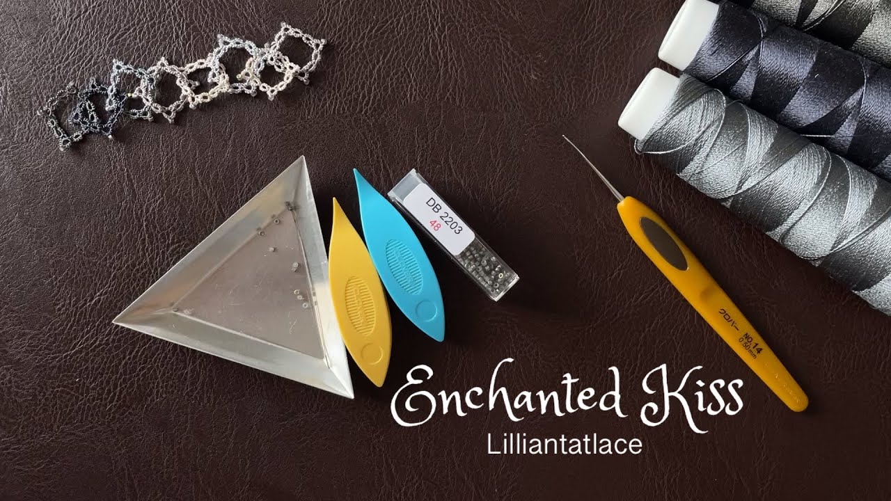 Enchanted Kiss - Tatting tutorial (shuttle tatting)