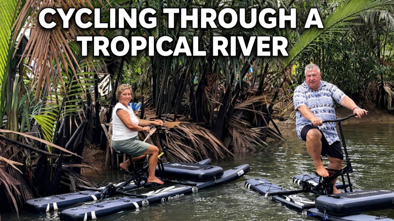 Cycling Through the El Nido River | Tropical Adventure -🎬Subtitles: English + auto-translated (CC).
