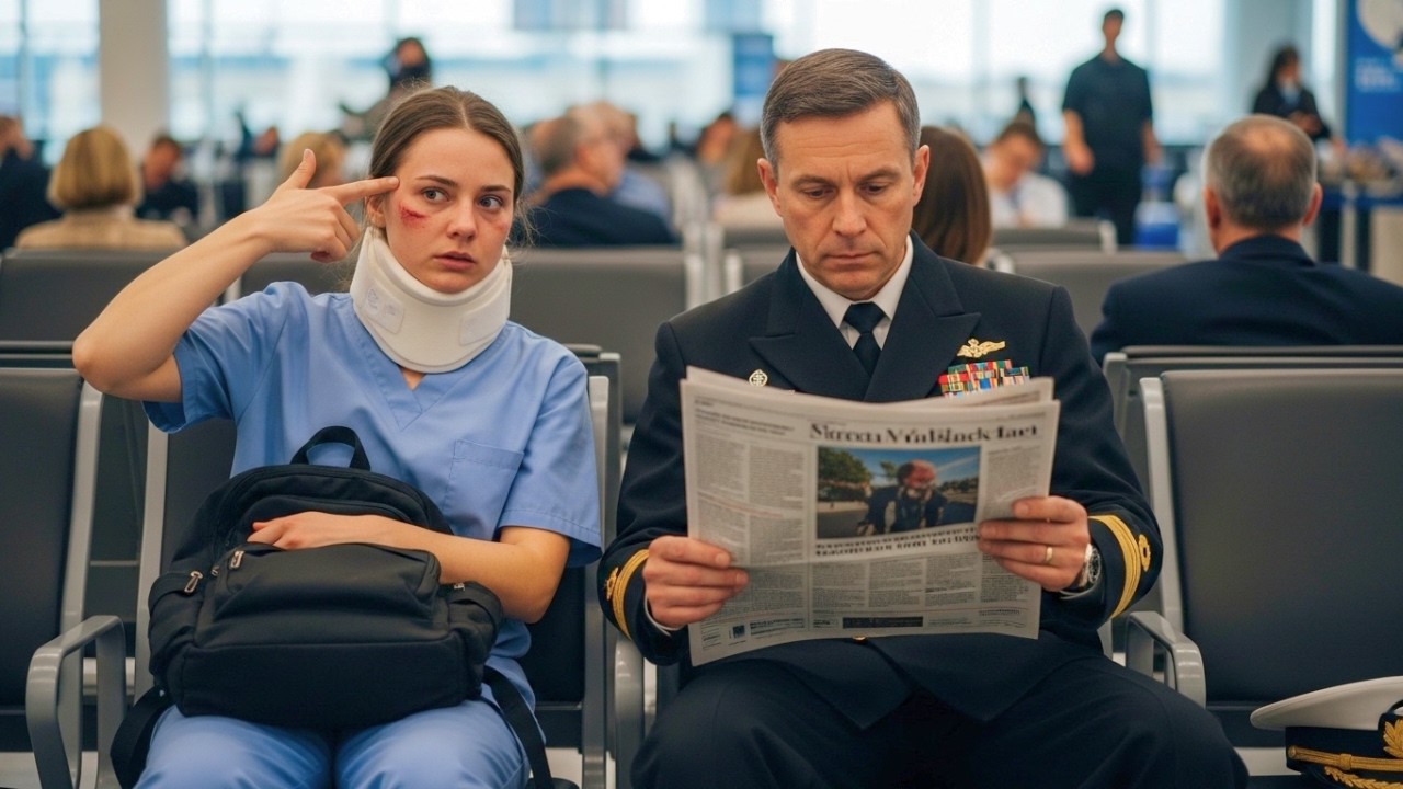 A Nurse Gave a Silent Signal to a Navy Admiral at the Airport—Minutes Later, Everything Changed