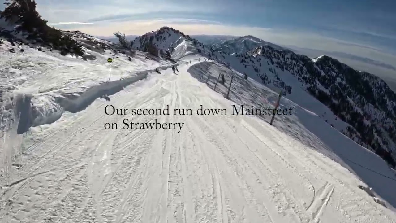Snowbasin with grandson Zaiden on the newly opened Strawberry hill.  Big crash/slide and lost child.