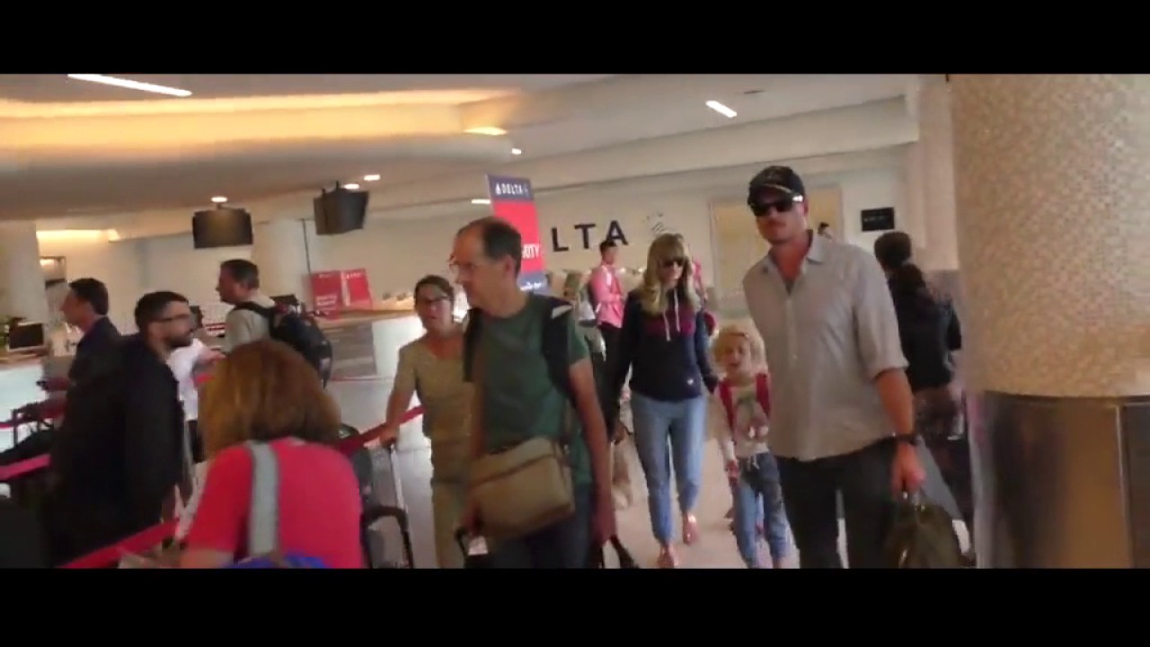 Vacation? Rebecca Gayheart & Eric Dane arrive to LAX with kids