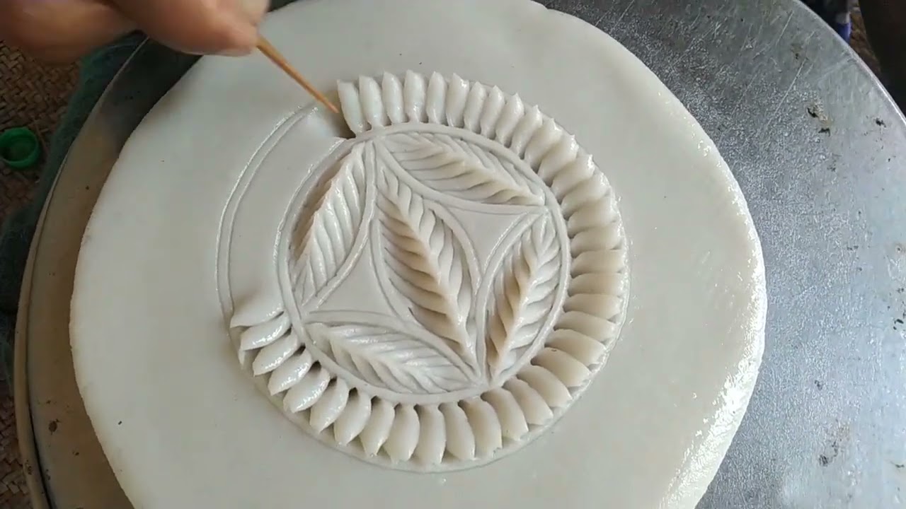 nokshi pitha design /নকশি পিটা ফুল পিঠা।