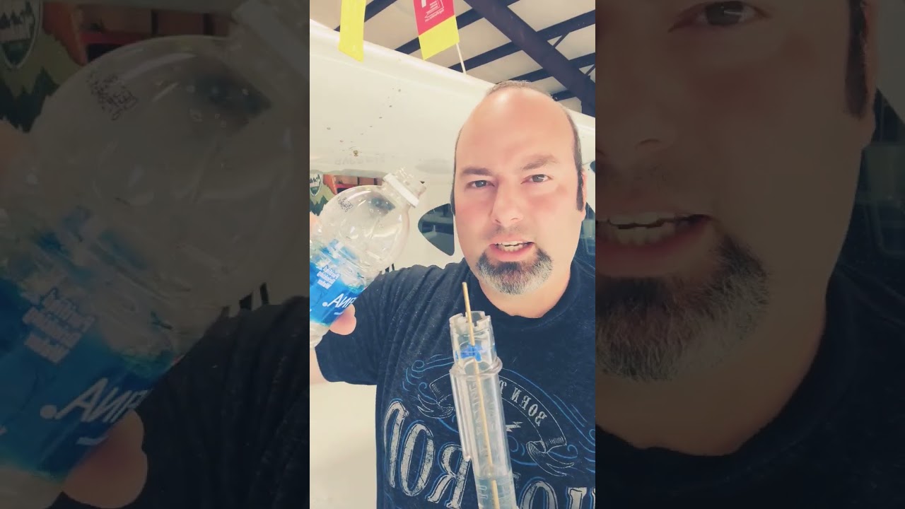 This is what water in your airplane fuel looks like! #aviation