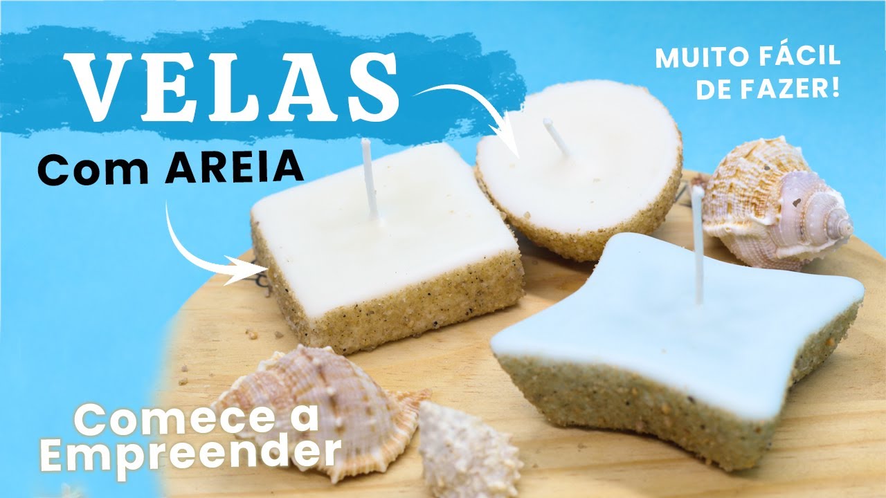 Vela com AREIA! - Ideia genial para você começar a fazer suas velas artesanais ainda hoje!