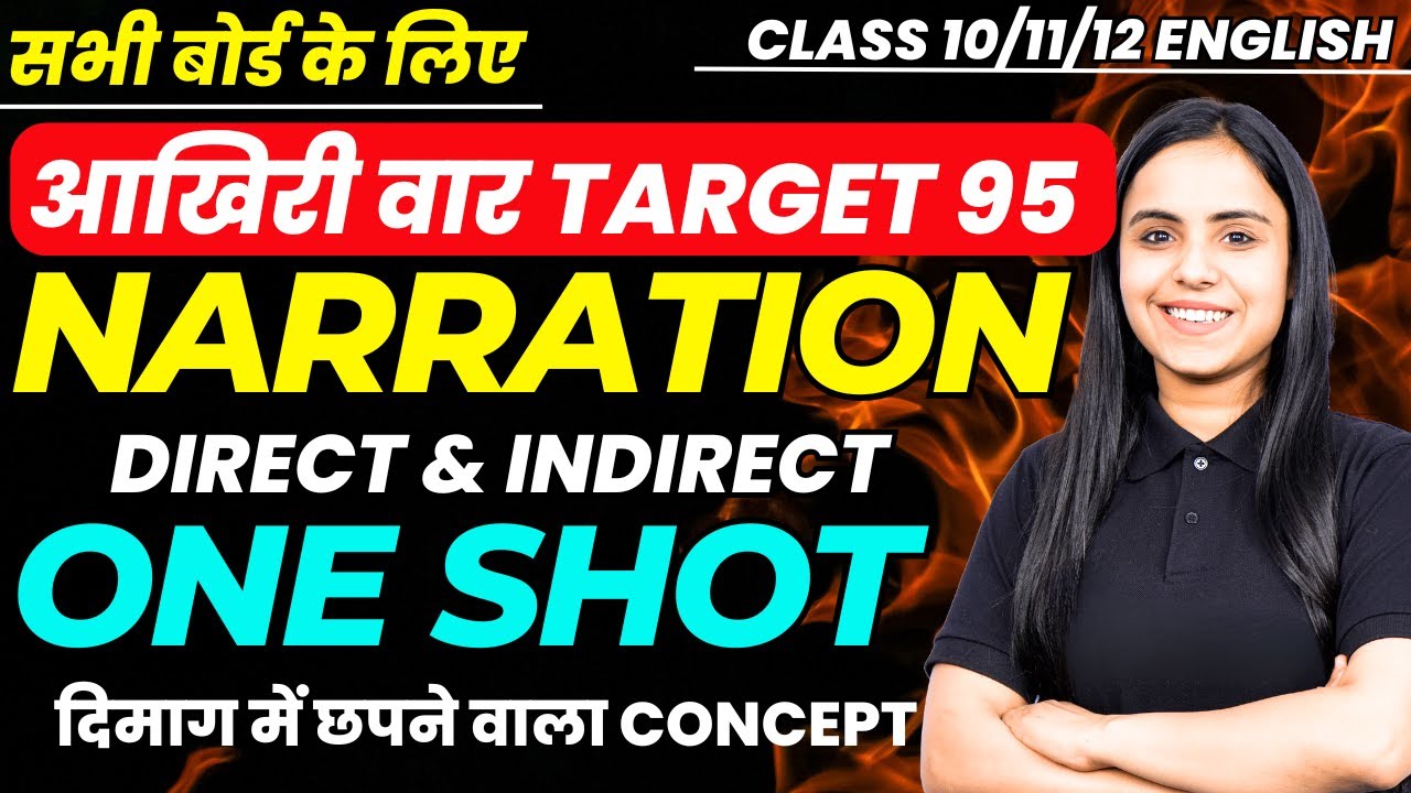 Narration In English Grammar | Narration One Shot Class 12 | Direct and Indirect Board Exam 2025