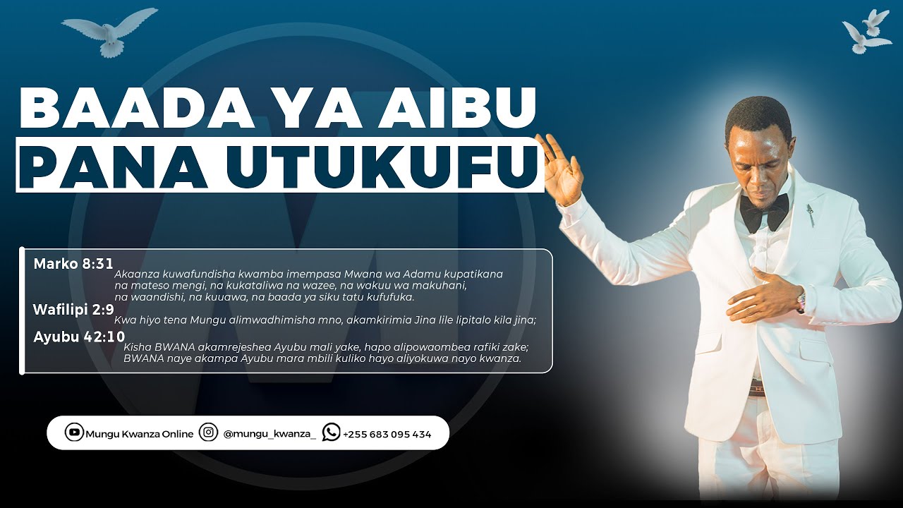 #Mungu_kwanza : IBADA YA TATU MWEZI AUGUST 24/2025. { BAADA YA AIBU PANA UTUKUFU. MARKO. 8:31}