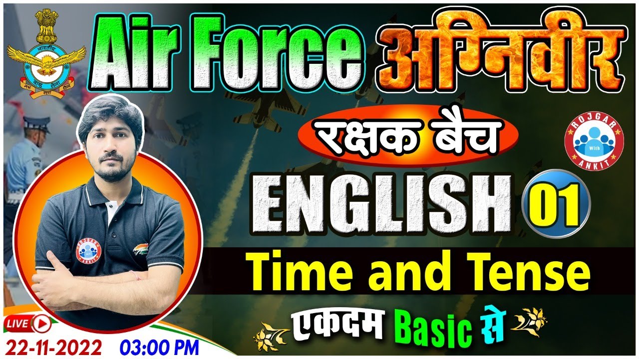 Time & Tense English Class | Airforce Agniveer English Class | English for Navy SSR By Vipin Sir #01