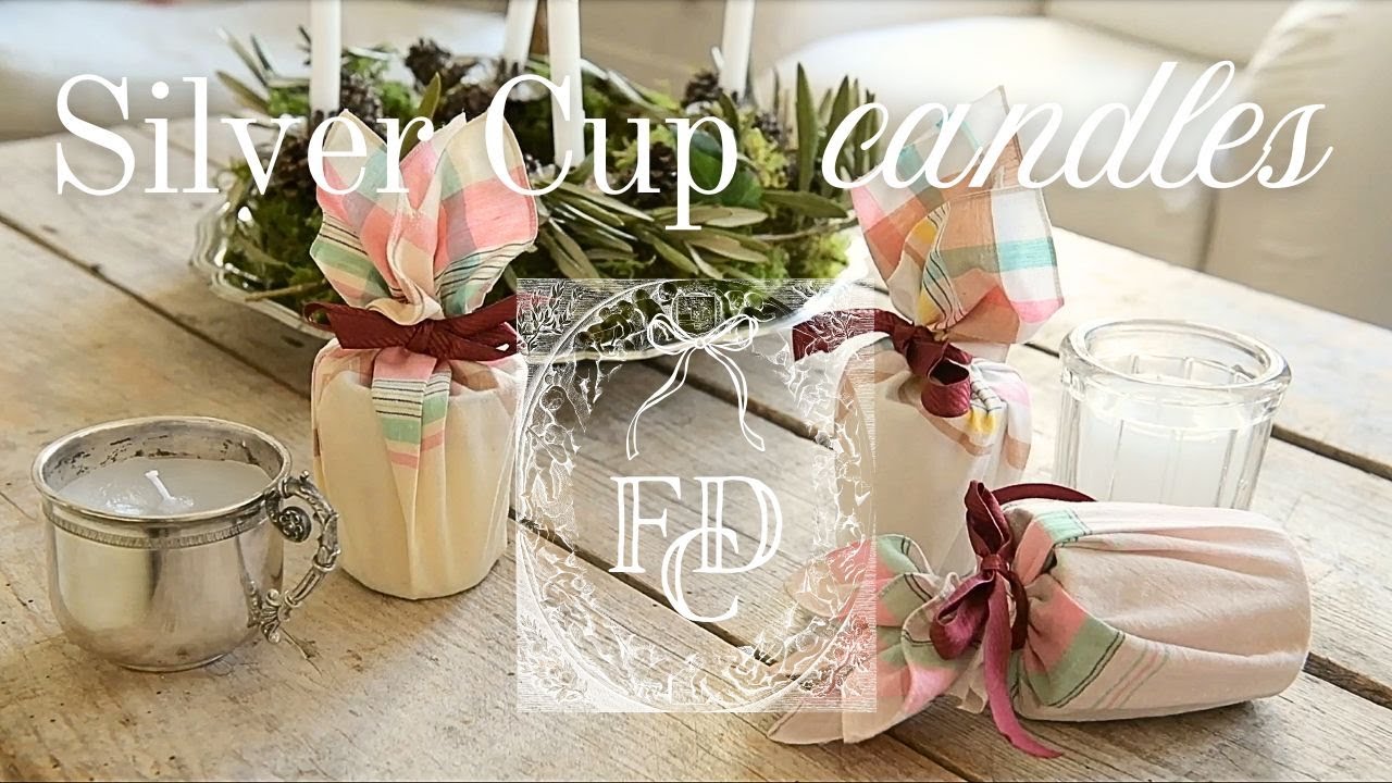 DIY Candles in Antique Silver Cups / Handmade Christmas Gifts Mini Series