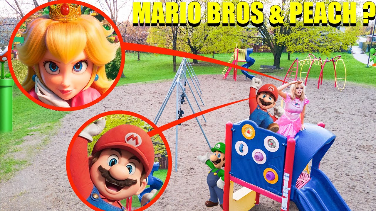 DRONE CATCHES PRINCESS PEACH AND SUPER MARIO BROS MOVIE (WE RACED THEM)