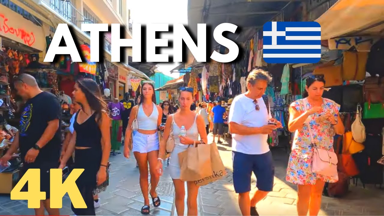 Walking in Athens, Greece 🇬🇷:  4K, summer, part 3