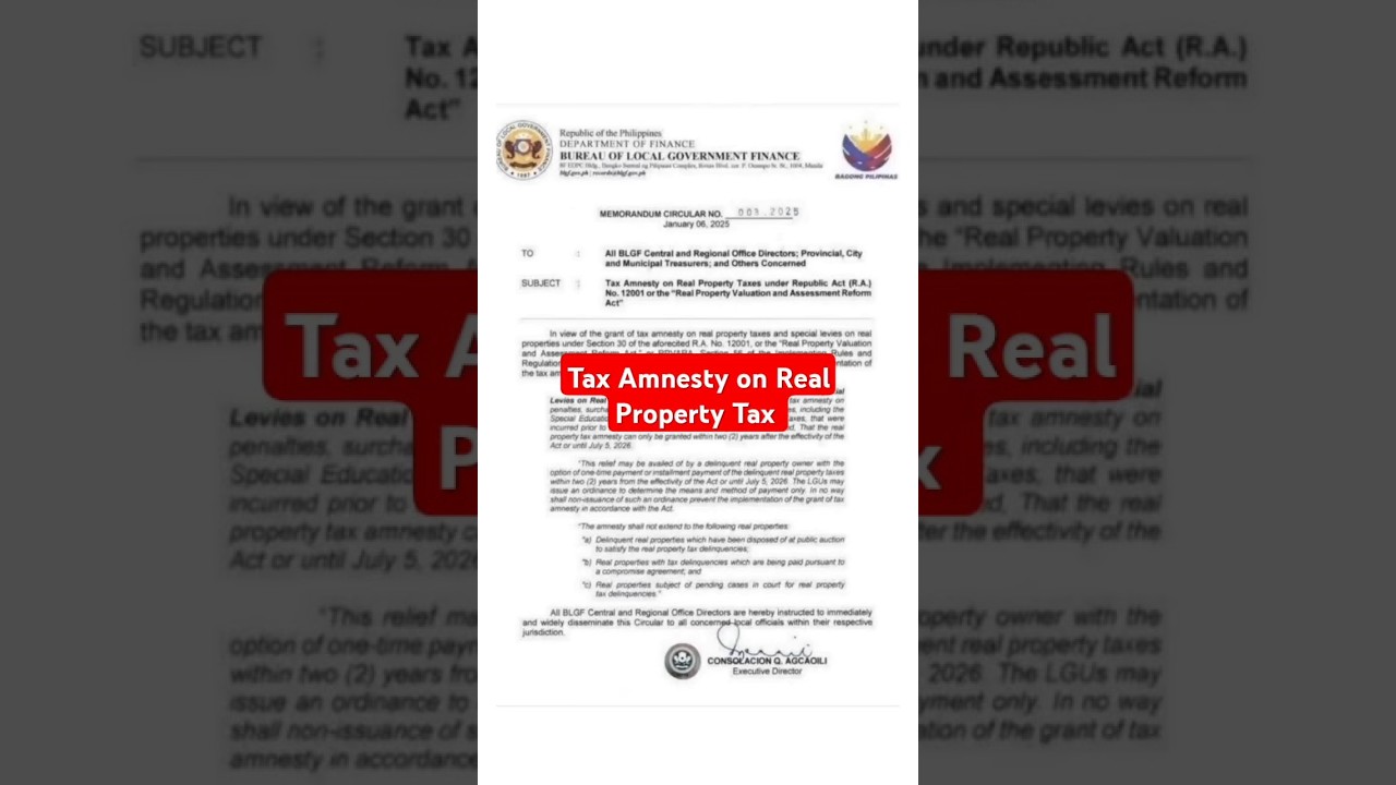 Real estate TAX AMNESTY 🇵🇭🏘️