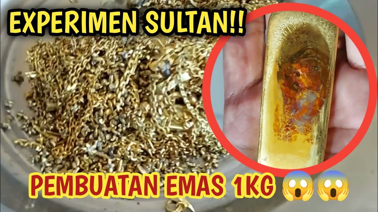 PROSES MENCETAK EMAS MURNI  JADI BATANGAN 1KG
