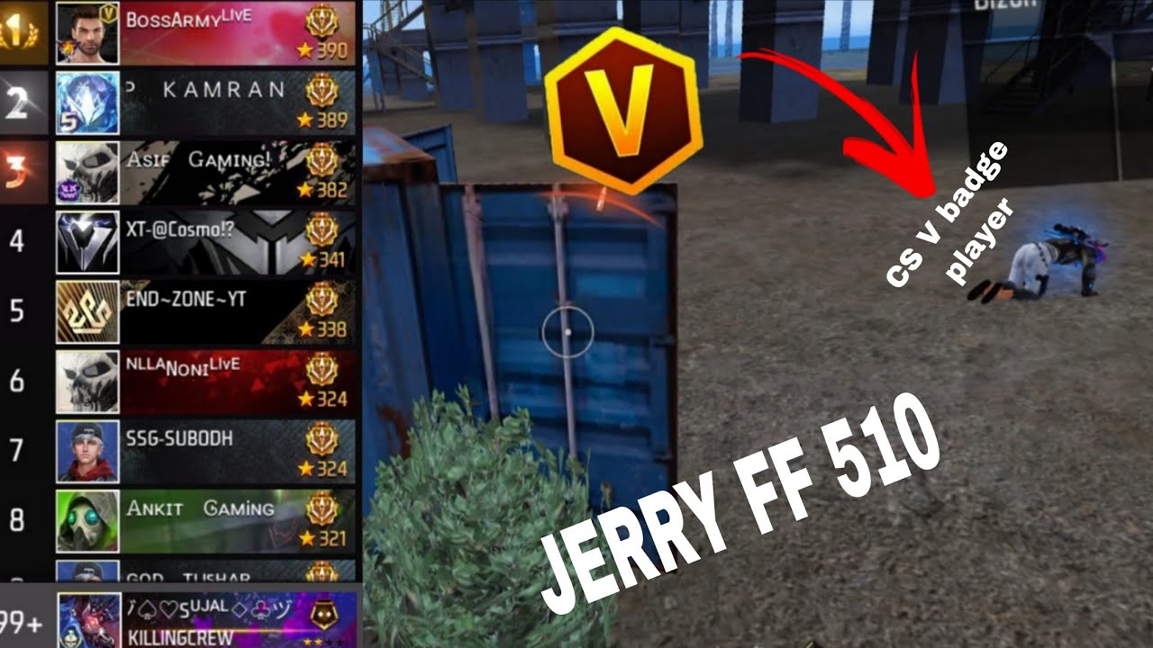 JERRY FF 510  CS rank push🥰😘😱😱😱✅😱