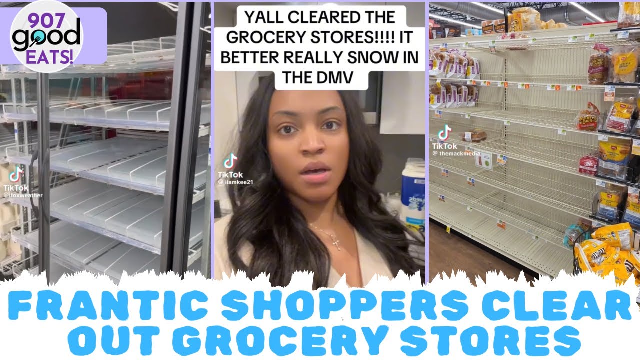 Frantic Shoppers Clear Out Grocery Stores Ahead Of Winter Storm