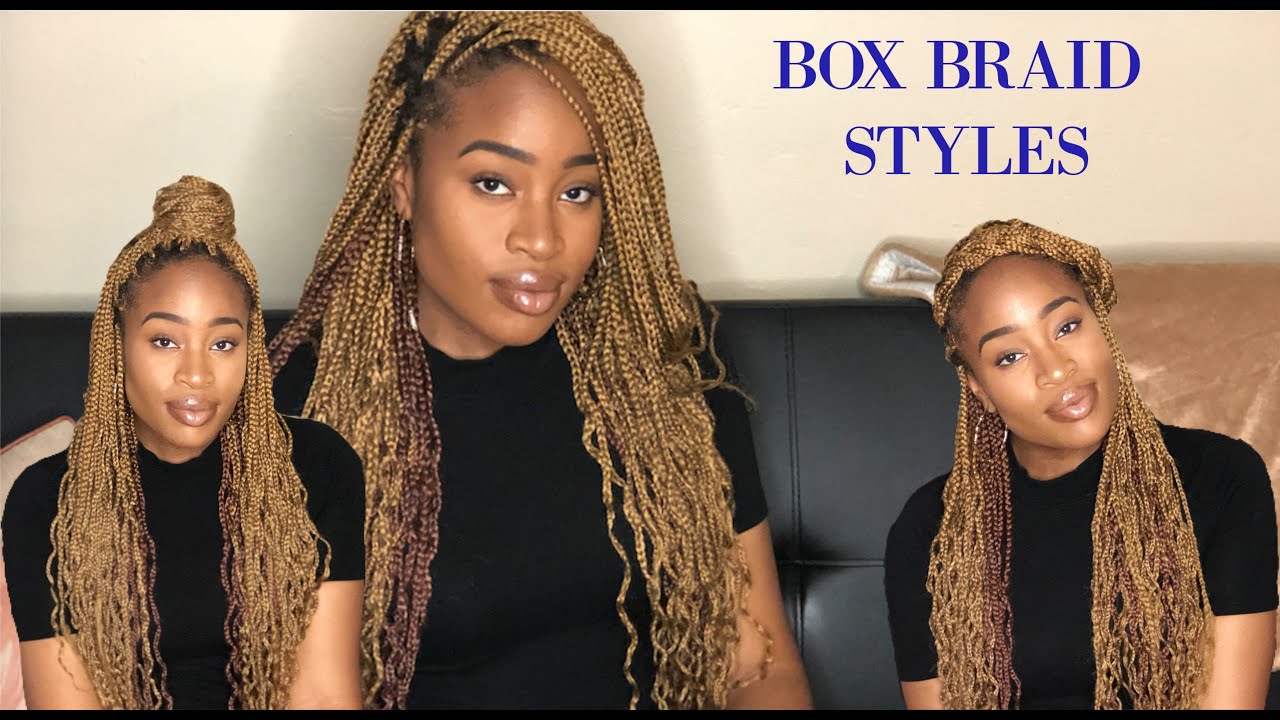 5 EASY Box Braids Styles/ Protective Styles/ Beginner Friendly!