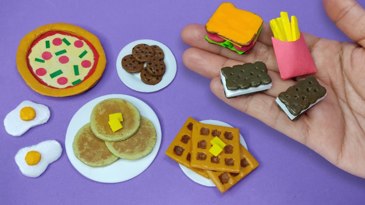 8 DIY♻️Miniature food with styrofoam | how to make miniature fake food