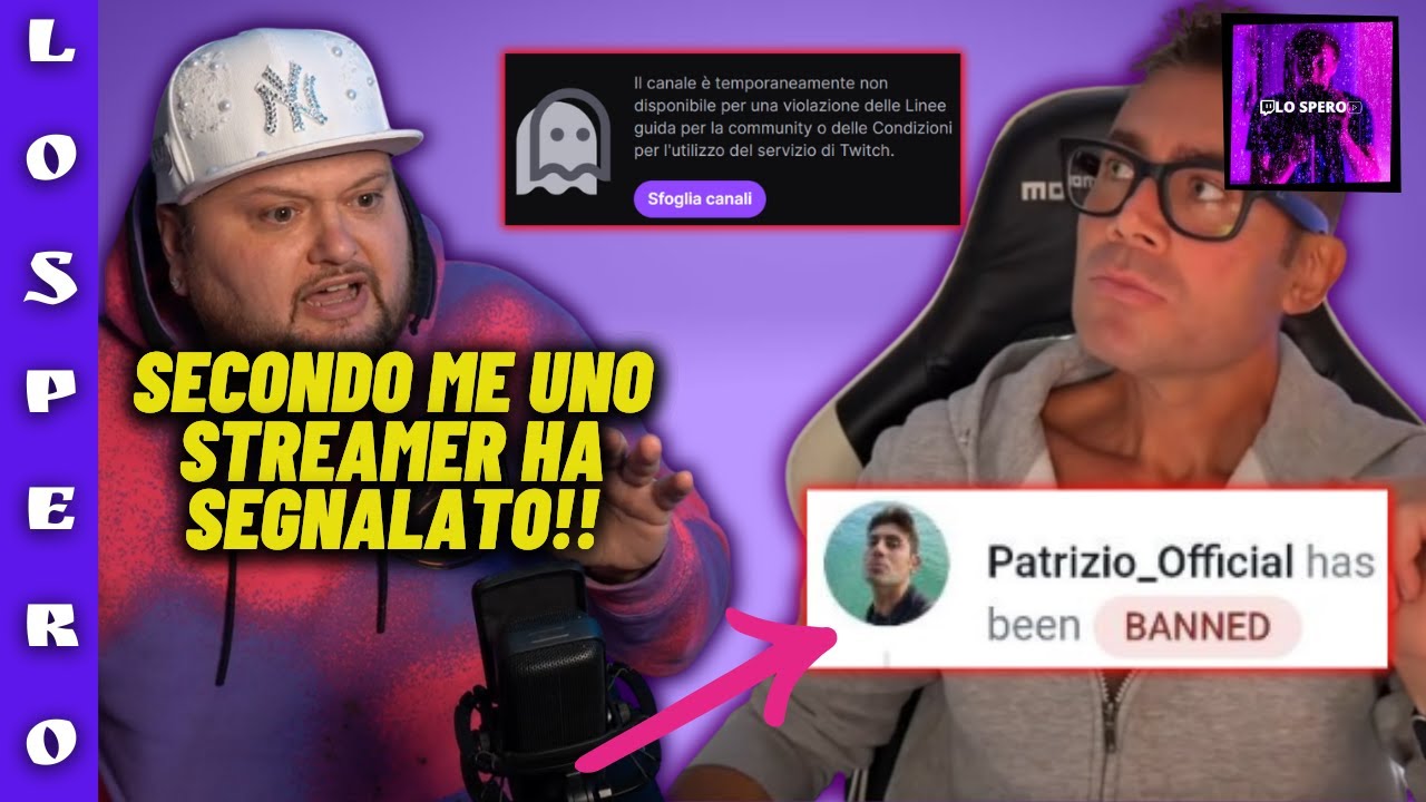 PATRIZIO OFFICIAL BANNATO DA TWITCH DOPO LO SCONTRO CON LOLLOLACUSTRE: RUBINO LO SCOPRE IN LIVE!