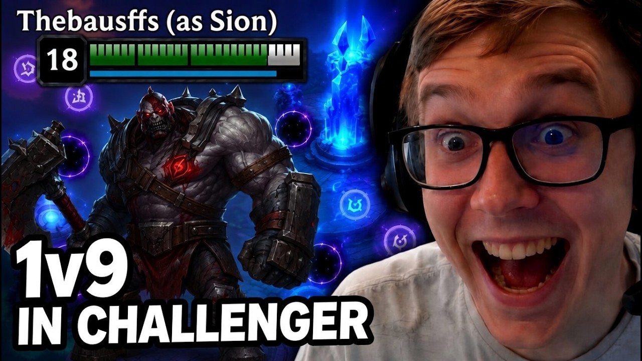 THEBAUSFFS SHOWS YOU HOW TO REAL 1v9 INTO COUNTER MATCHUP FOR SION
