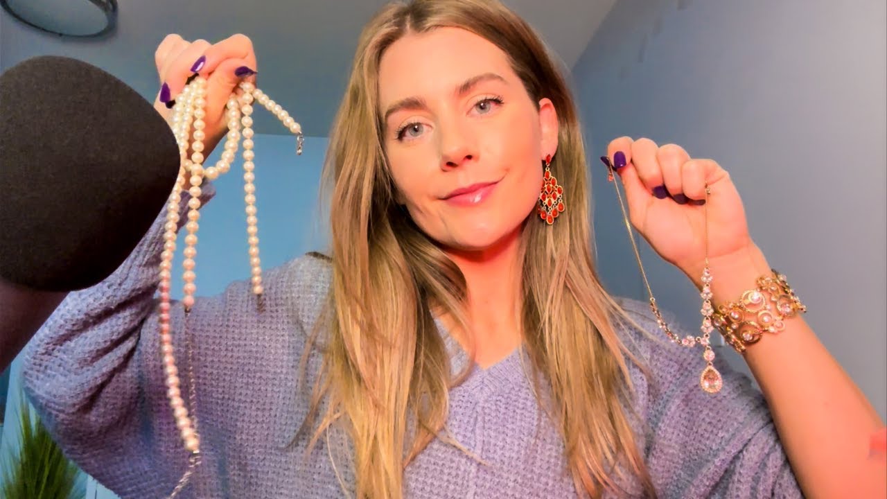 ASMR Jewelry Sounds | Tongue Clicking | Rambling