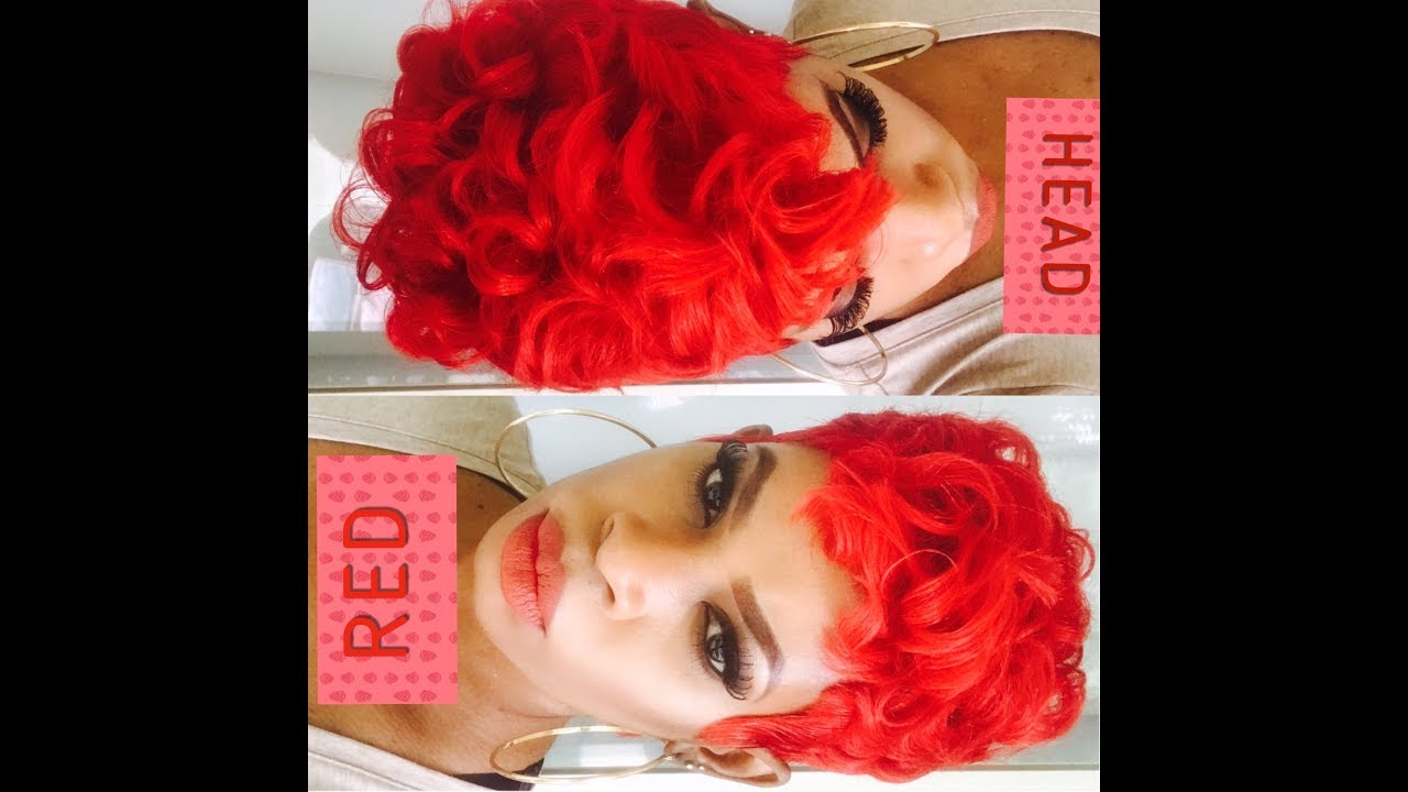 DIY: Quick Weave Pixie Cut/ 44pcs Outre Velvet Roll-Up/ Red