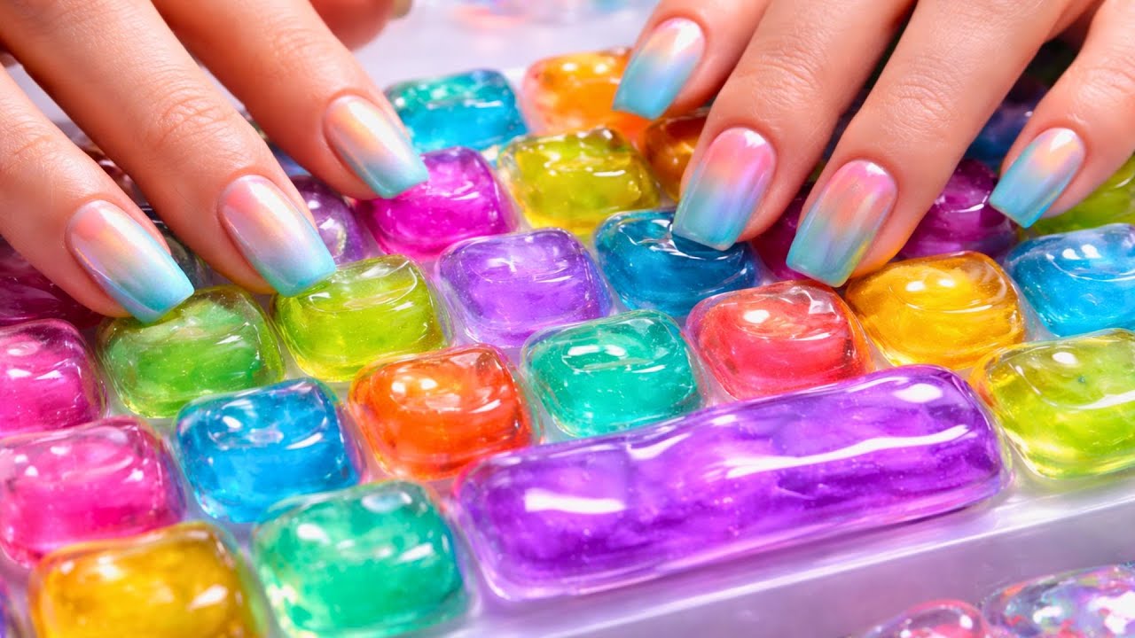 10 Minutes of  Most Satisfying Slime Keyboard ASMR 🌈 Pop–Squish