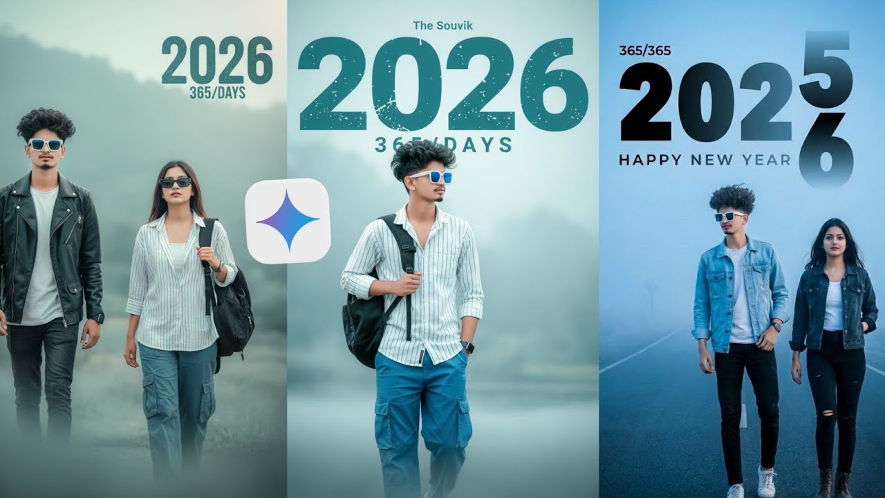 Google Gemini Al Boy's happy new year 2026Photo Editing | New Trending Ai Photo new year 2026 prompt