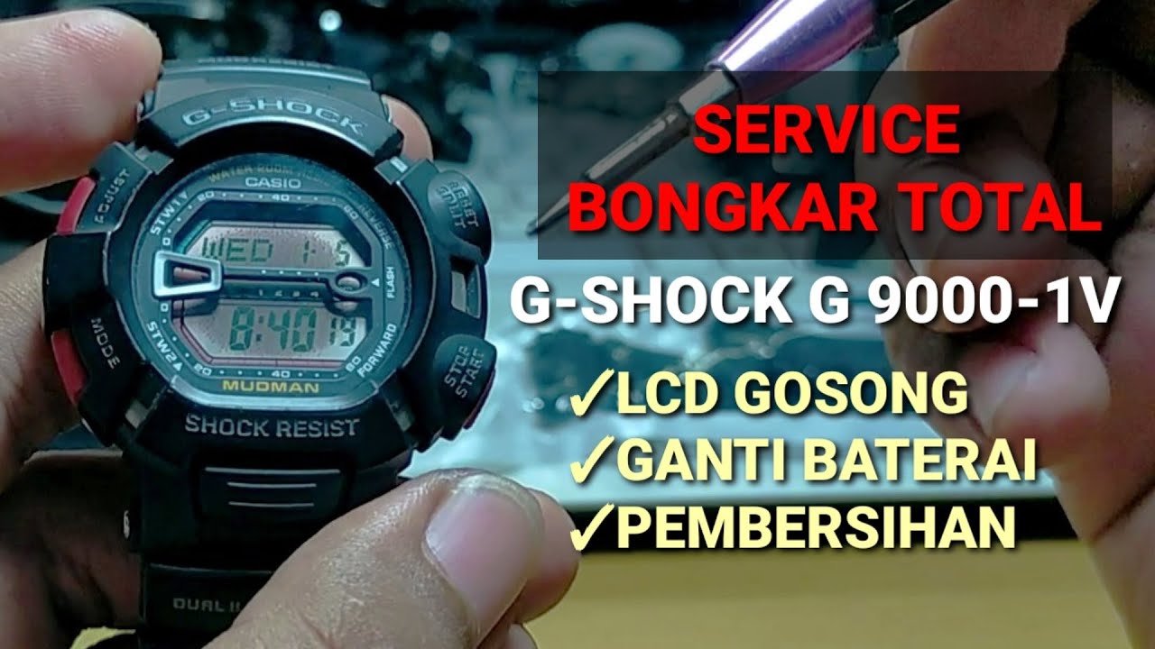 G-SHOCK G9000-1V Bongkar total Dengan cara Sederhana | Ganti baterai dan perbaikan LCD sunburn ‼️