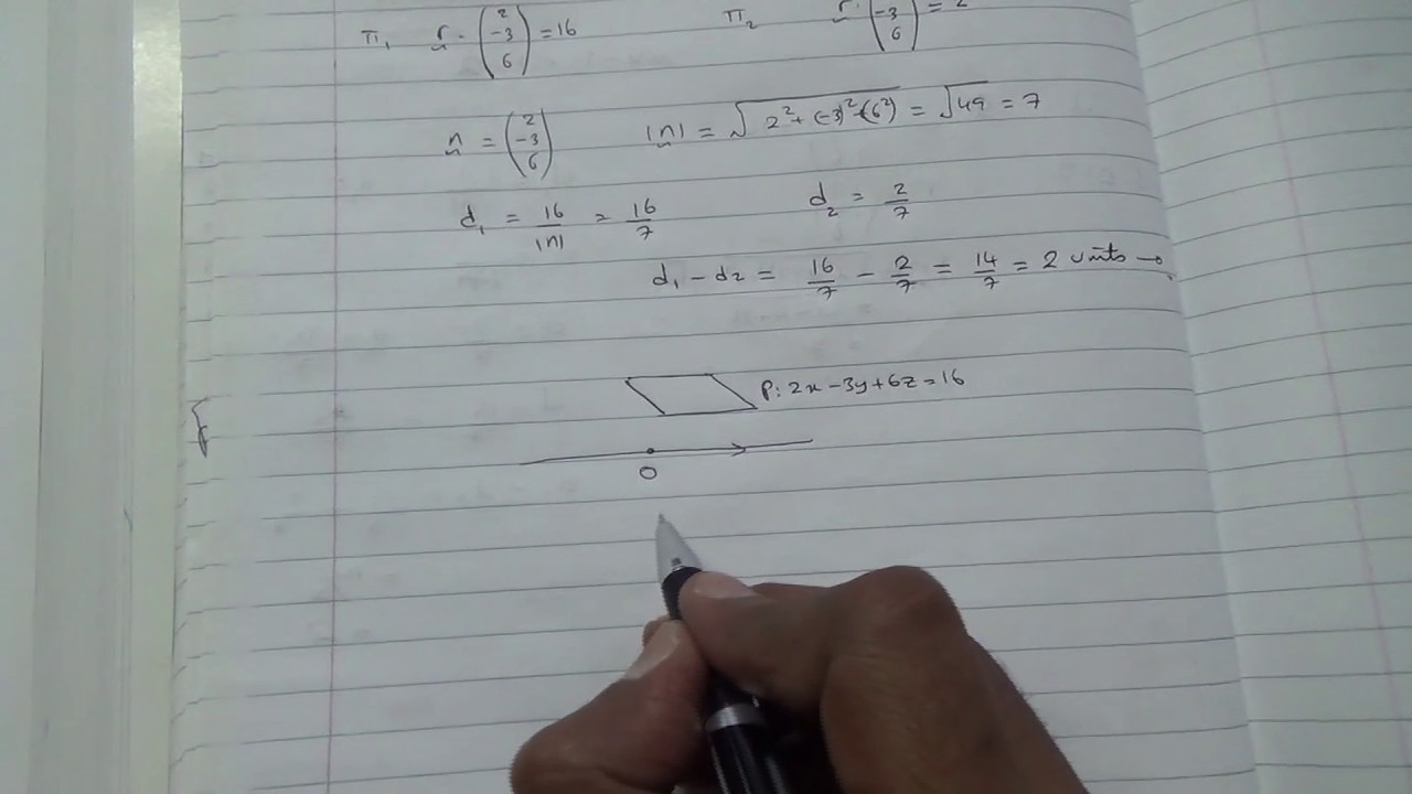 Vectors Line parallel to plane