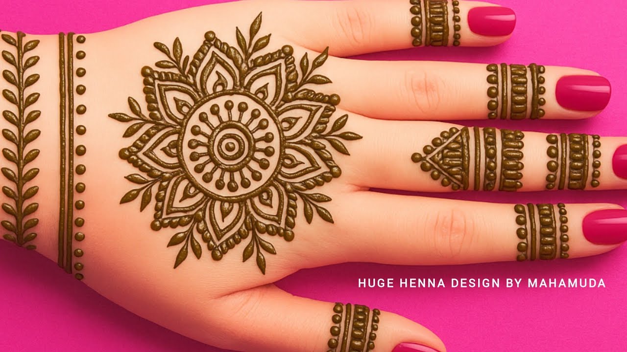Arabic Henna Design For Back Hand || Simple Mehndi Design || Easy Mehndi Design.. 