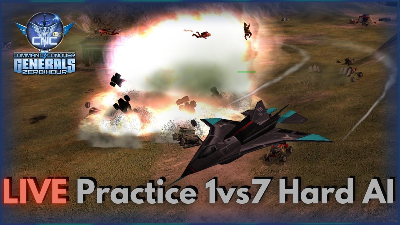 LIVE Practicing 1vs7 AI in C&C Generals Zero Hour