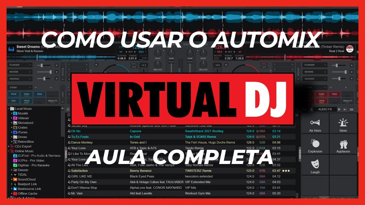Como usar o Automix do Virtual DJ - Aula Completa