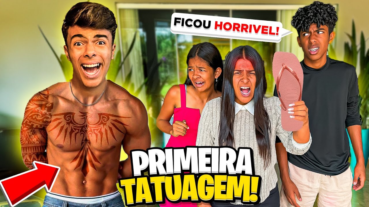 FIZ UMA TATUAGEM DE VERDADE ESCONDIDO DA MINHA MÃE E O PIOR ACONTECEU…😰 *novelinha
