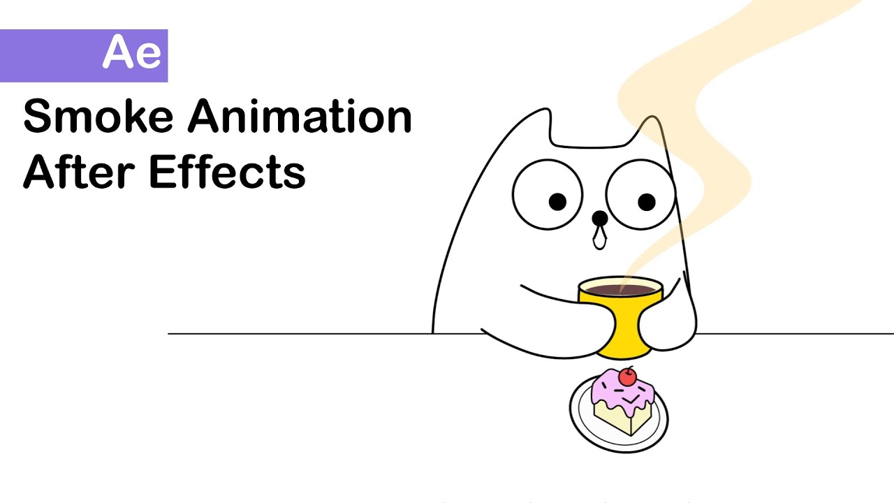 Smoke Animation (Steaming coffee) : After Effects (Wave Warp)