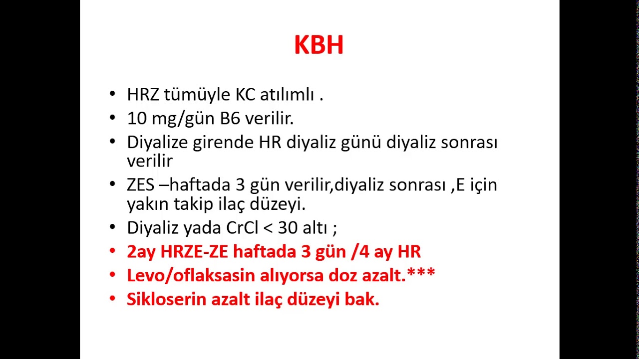 TÜBERKÜLOZ TEDAVİSİ İLE İLGİLİ TÜM AYRINTILAR