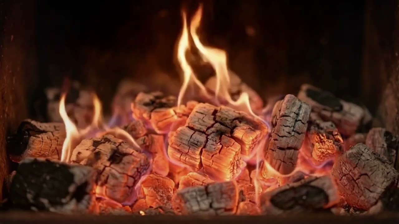 Glowing Charcoal Fire | 2 Hours Deep Rest & Sleep (Ad-Free)cozynight#no music