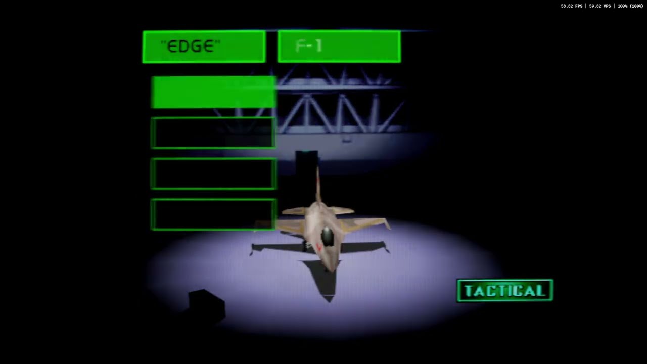 Ace Combat 2 (PS1) – Tin Castle | DuckStation 4x + CRT Shader