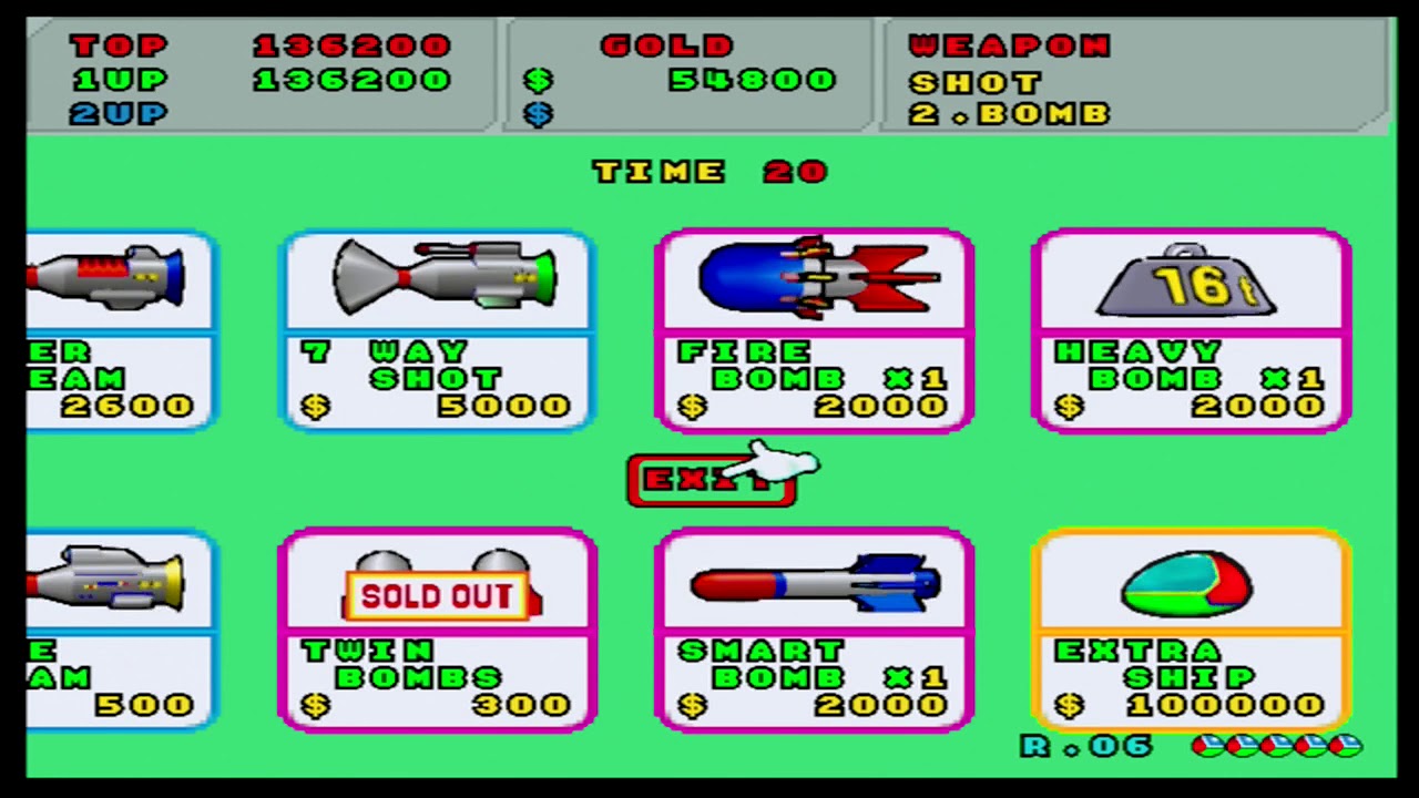 Fantasy Zone Full PS2 gameplay