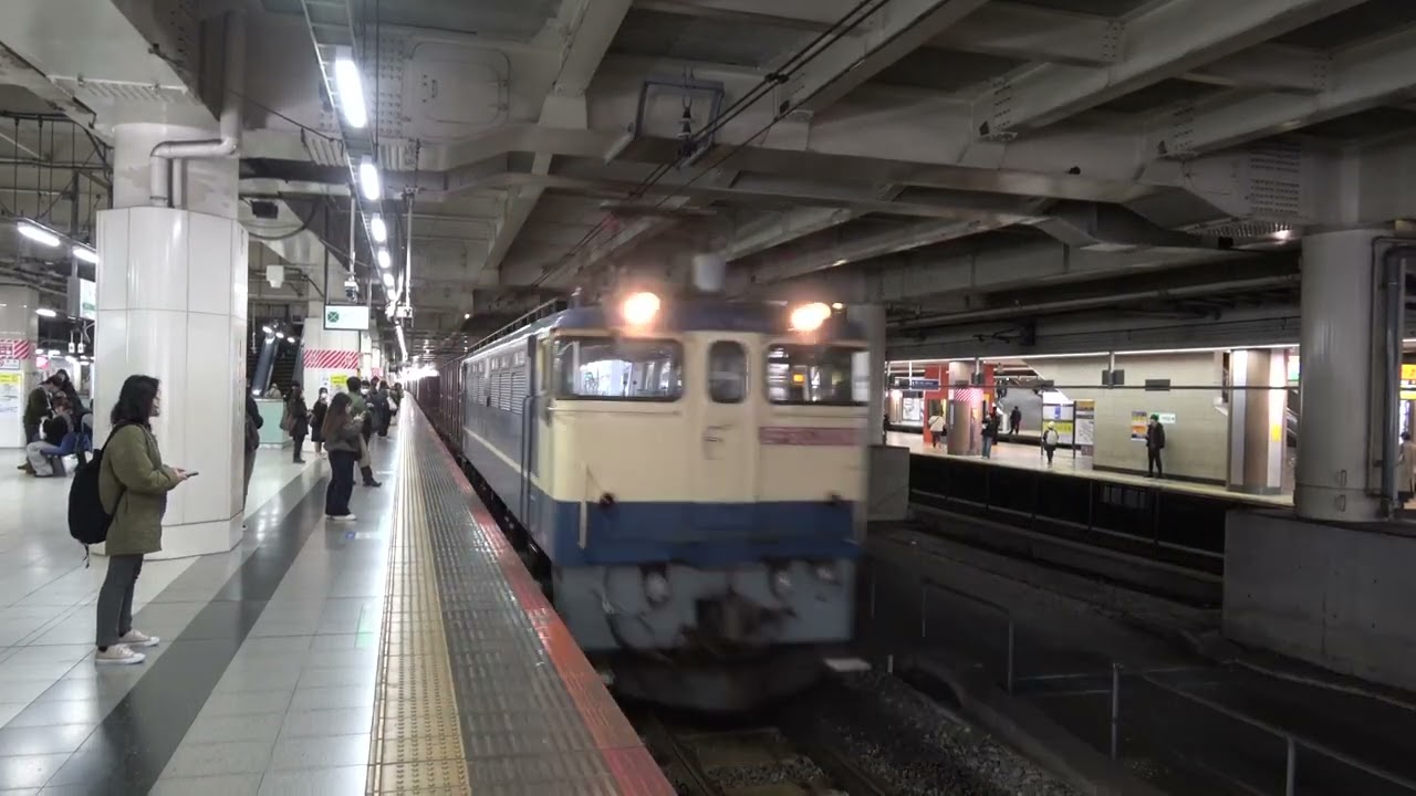 EF65PF 国鉄色 75レ 隅田川シャトル 松戸～隅田川「北千住通過」にて