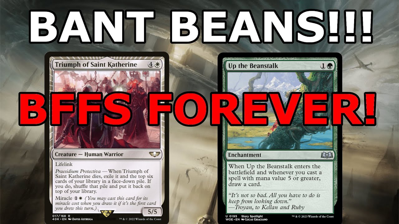 TRIUMPH OF SAINT KATHERINE IS SICK!  Bant Beans (Bant Up the Beanstalk Control- Legacy MTG)