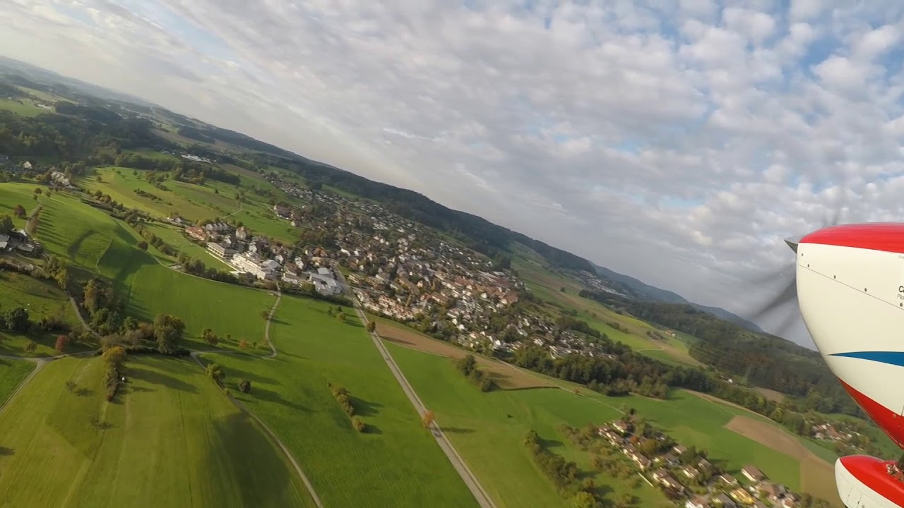 Einflug Flugplatz Speck LSZK via Sektor East, Piste 12