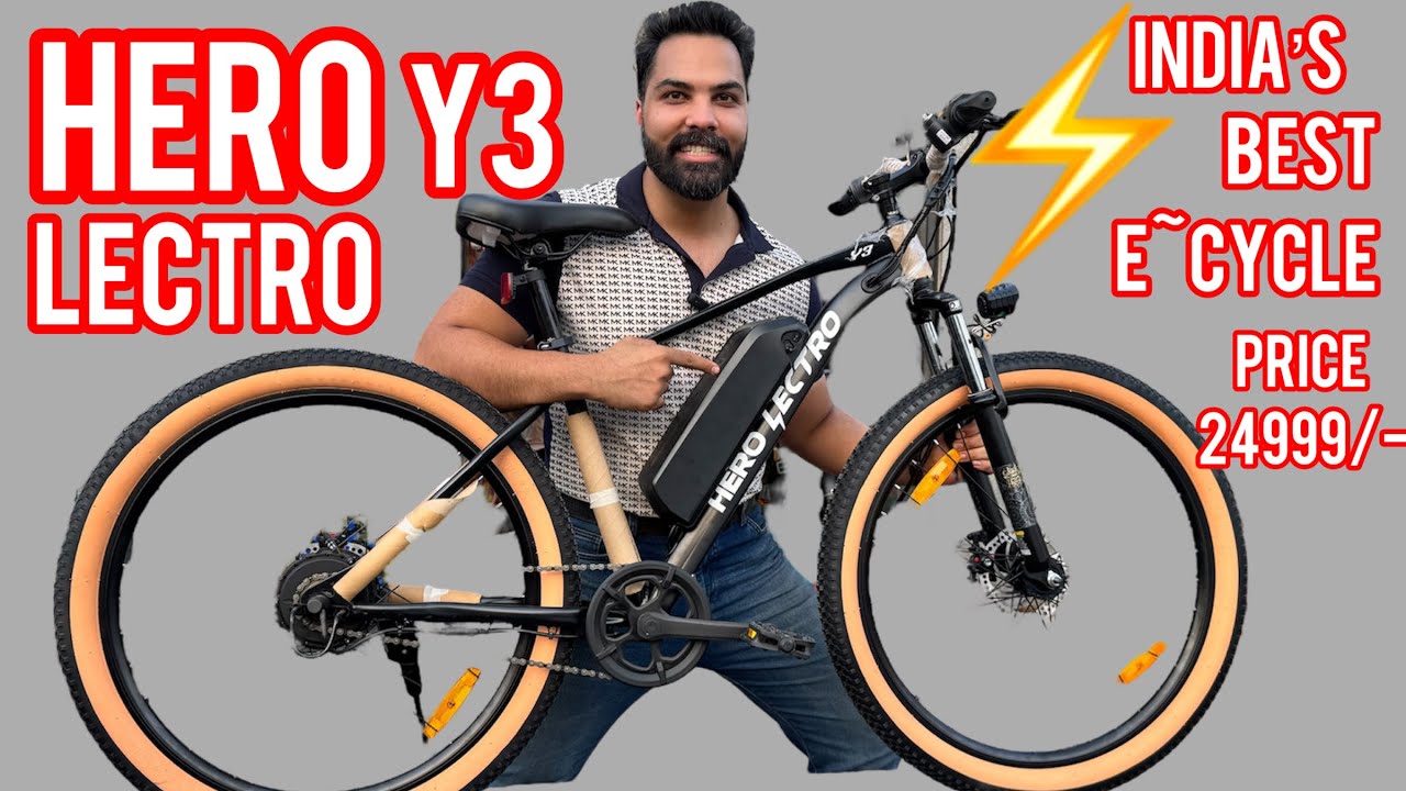 HERO LECTRO Y3 27.5 2025 latest edition launched, hero’ 1ST DETACHABLE BATTERY E-BIKE 7.8ah 250watt