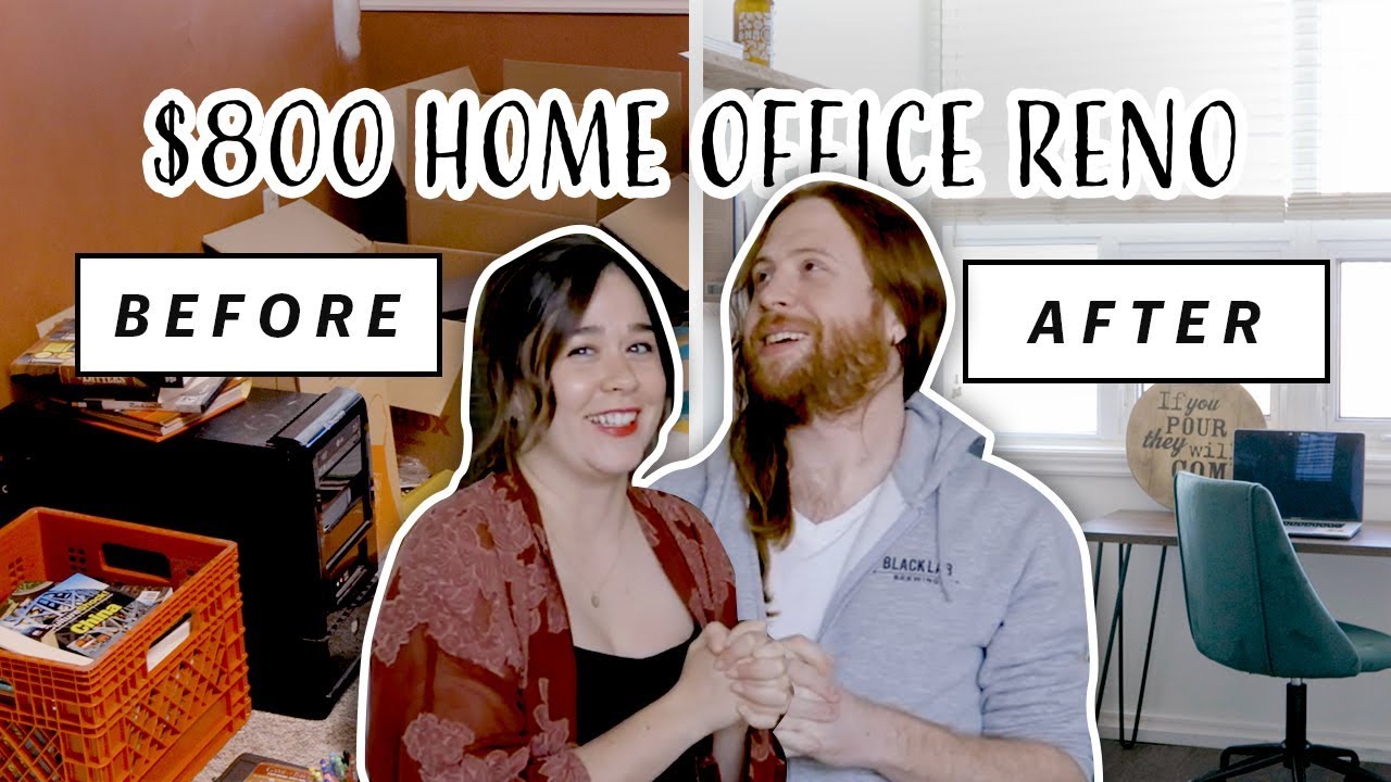 Home Office Makeover | *EMOTIONAL* $800 Industrial Mini Reno