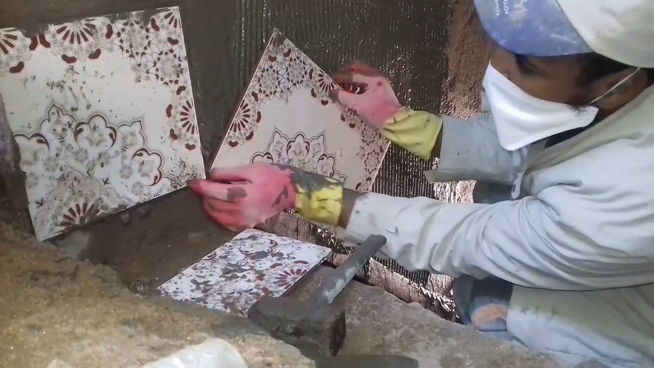 تنفيذ طريقة الرابوز في سراميك حائط الدرج. فيديو حصري. جزء 1. تكملة الفيديو في جزء الثاني
