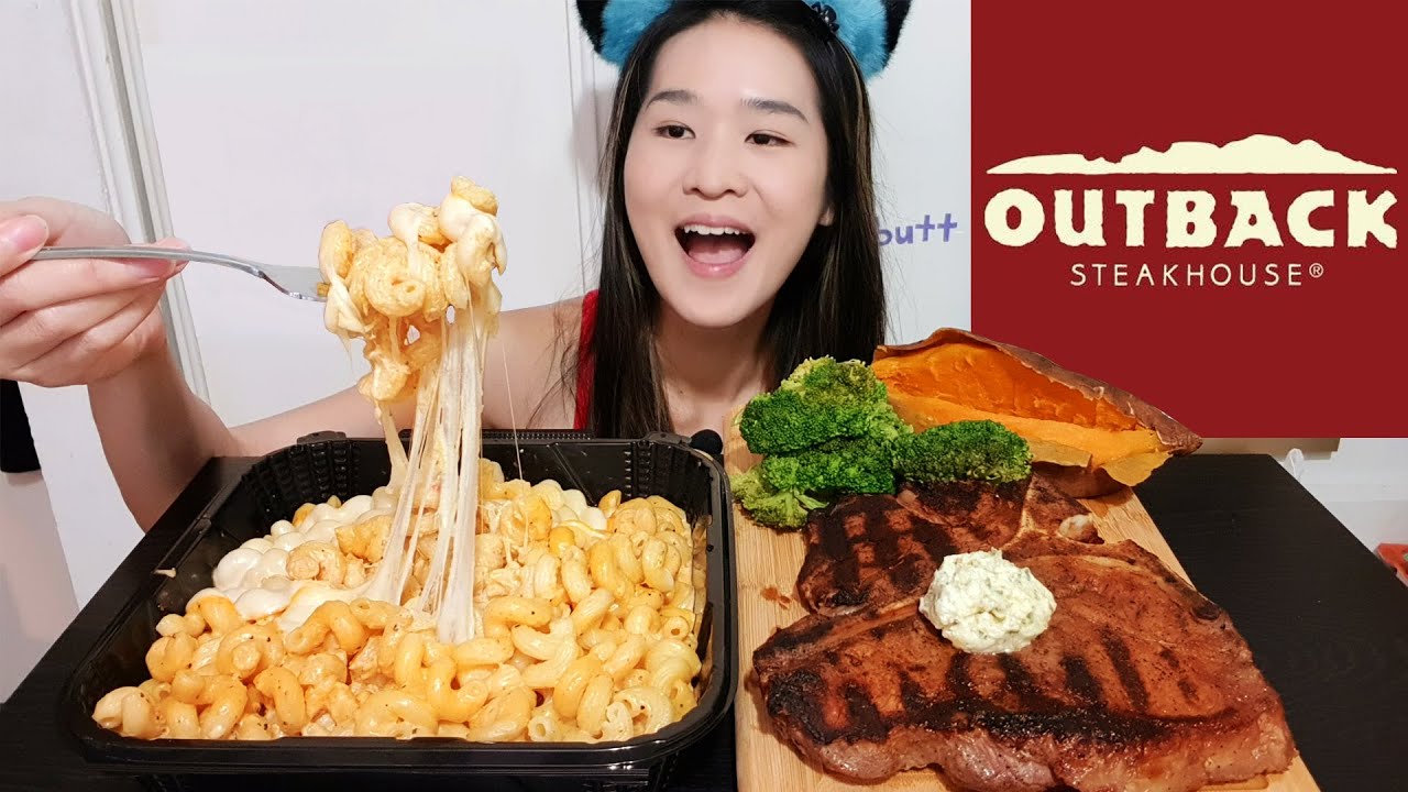 Огромный портерхаус-стейк и макароны с сыром в Outback Steakhouse! Сырная паста, говяжий стейк — ...