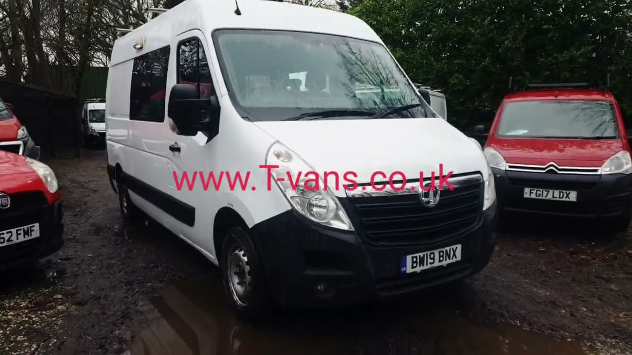 BW19BNX eX-Network Rail Vauxhall Movano 2.3 5 Seat Crew Van