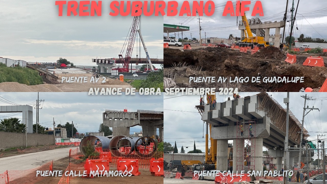 Avance de obra TREN SUBURBANO AIFA (septiembre 2024).