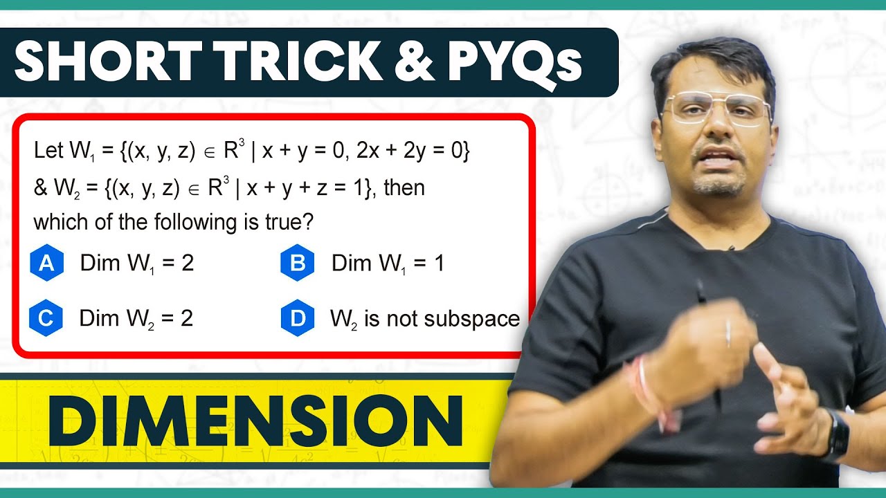 Basis & Dimensions | Concept & Questions based on Dimension | MSQs Series By GP Sir
