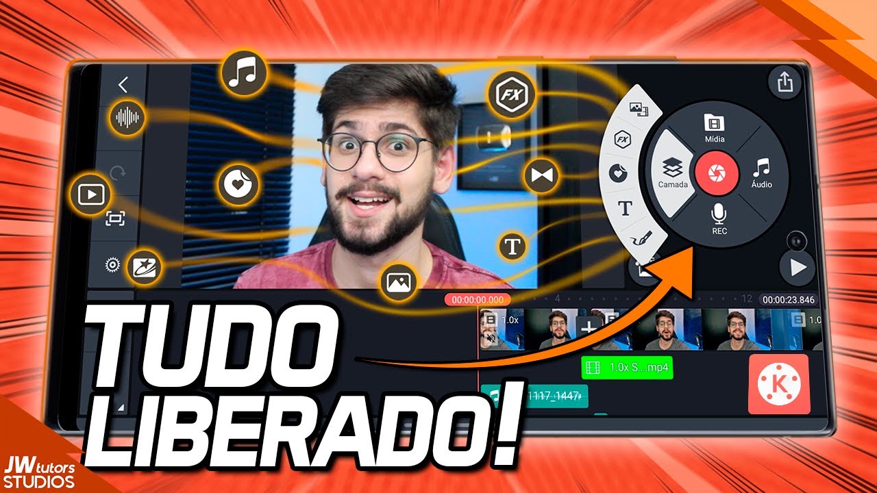 Como ter acesso a TUDO no Kinemaster de Graça! (Efeitos, Transições, Adesivos e muito mais)