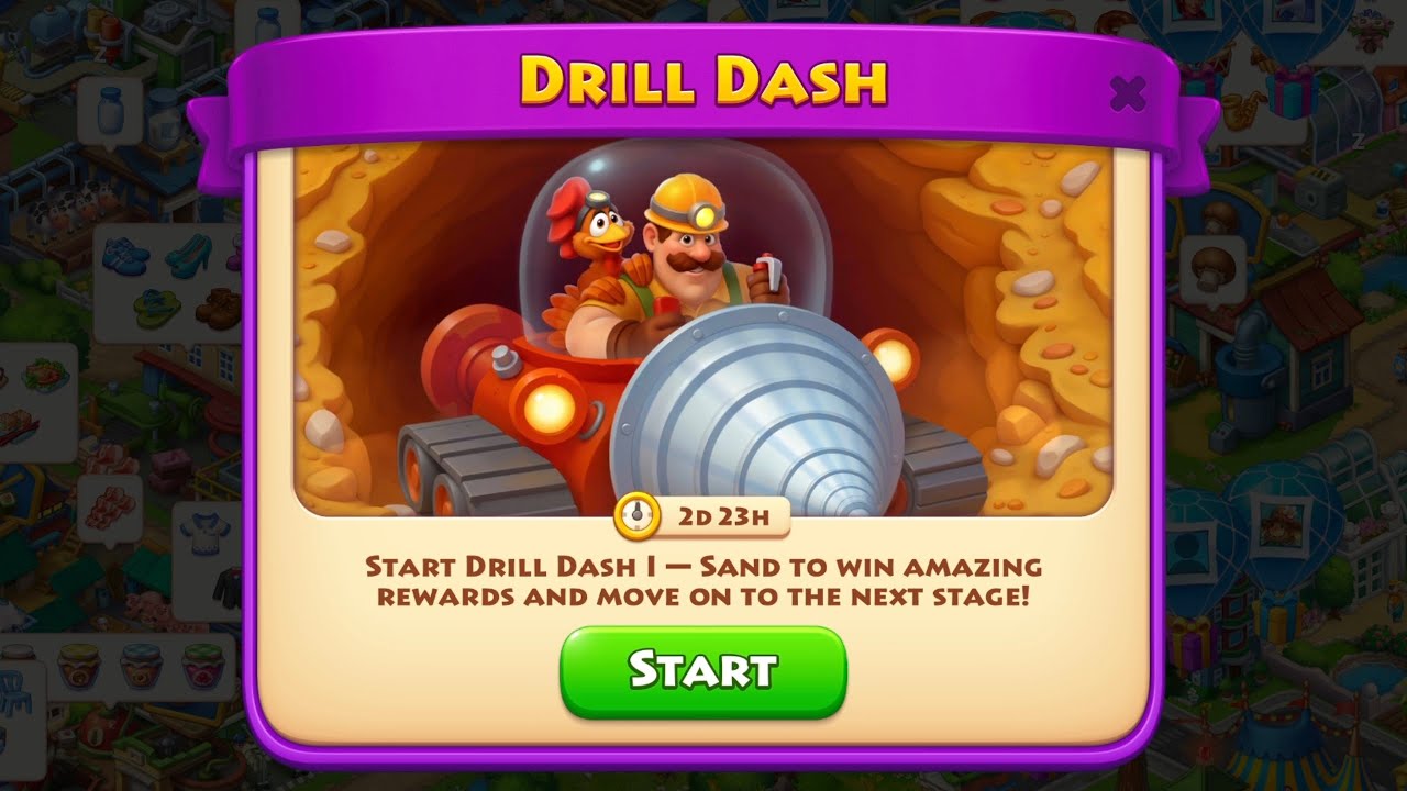 Drill dash. New event, 3 stages, i couldn't win the 3rd stage. Frozen Fortune started also.